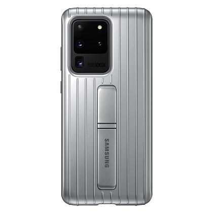 case Protective Standing Cover SAMSUNG Galaxy S20 Ultra silver