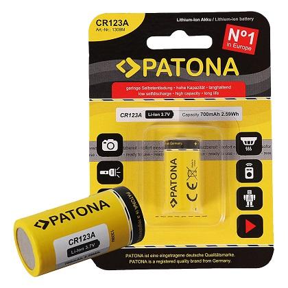 PATONA rechargable battery CR123A 3.7V