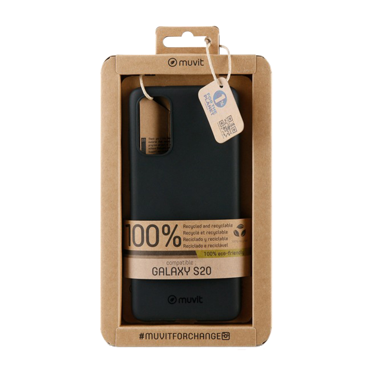 Θήκη recycle MUVIT για το SAMSUNG Galaxy S20 Μαύρη - 3