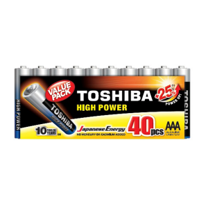 TOSHIBA αλκαλικές μπαταρίες High Power LR03 AAA (40 Τεμάχια)