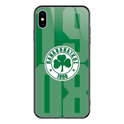 Case Tempered Glass Panathinaikos 1908 GTATTOO for iPhone Xs Max