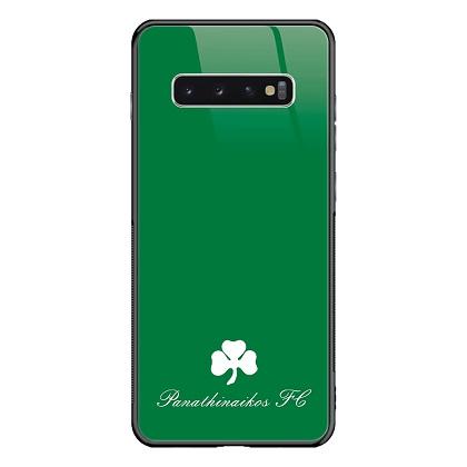 Case Tempered Glass Panathinaikos FC Clover GTATTOO for SAMSUNG Galaxy S10 +