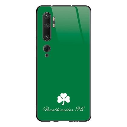 Case Tempered Glass Panathinaikos FC Clover GTATTOO for XIAOMI Mi Note 10