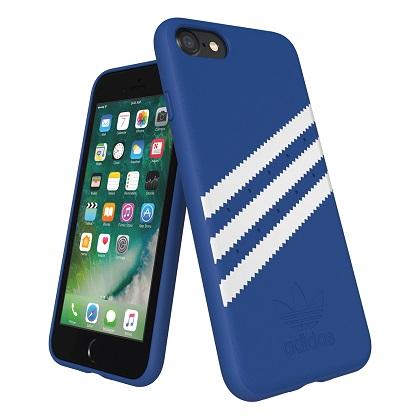 Moulded Suede ADIDAS case for iPhone 6 / 6s / 7/8 / SE 2020 Blue / White