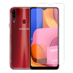 Διάφανη θήκη + γυαλί προστασίας οθόνης COSY για το SAMSUNG Galaxy A20s