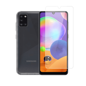 Διάφανη θήκη + γυαλί προστασίας οθόνης COSY για το SAMSUNG Galaxy A31