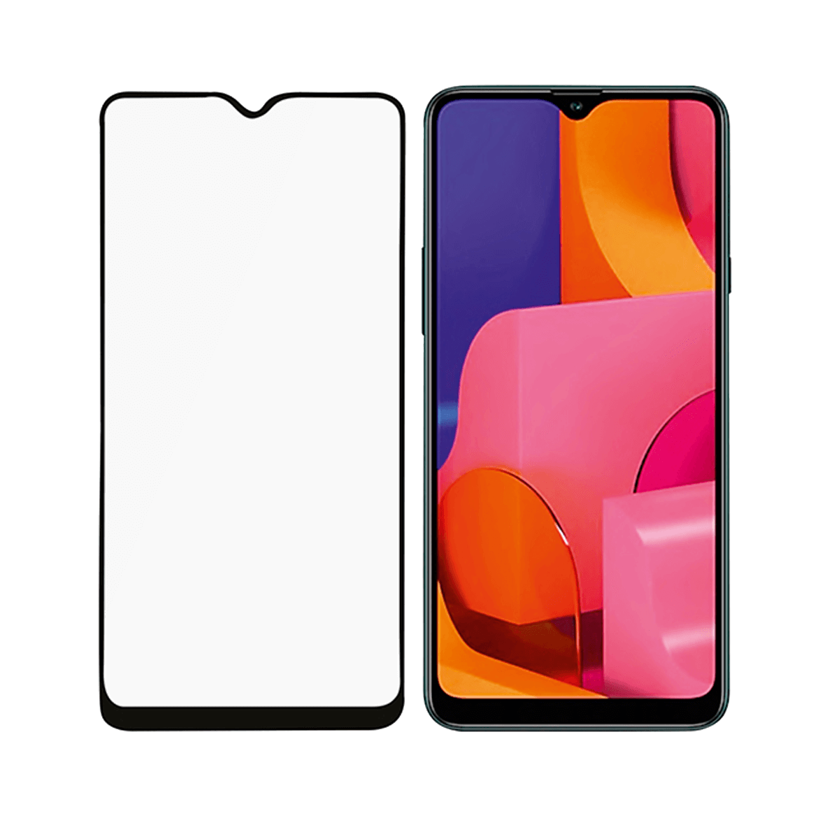 Γυαλί προστασίας οθόνης με πλαίσιο PANZERGLASS Case Friendly για το SAMSUNG Galaxy A20s