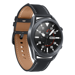 SAMSUNG Galaxy Watch 3 45mm Μαύρο με δερμάτινο λουράκι