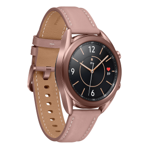 SAMSUNG Galaxy Watch 3 41mm Ροζ Χρυσαφί με ροζ δερμάτινο λουράκι