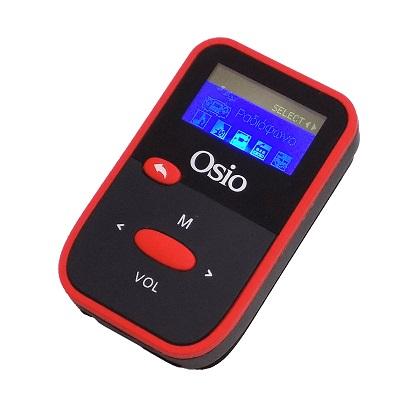  OSIO MP3 Player SRM-7880BG 8GB with clip Red