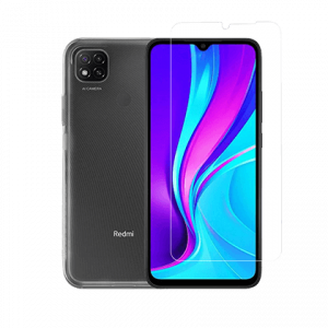 Διάφανη θήκη + γυαλί προστασίας οθόνης COSY για το XIAOMI Redmi 9C