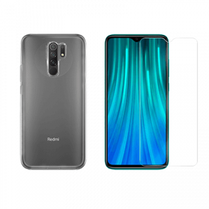 Διάφανη θήκη + γυαλί προστασίας οθόνης COSY για το XIAOMI Redmi 9