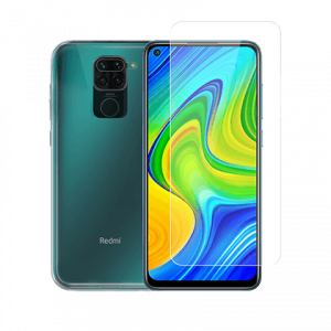 Διάφανη θήκη + γυαλί προστασίας οθόνης COSY για το XIAOMI Redmi Note 9