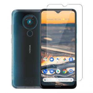 Διάφανη θήκη + γυαλί προστασίας οθόνης COSY για το NOKIA 5.3