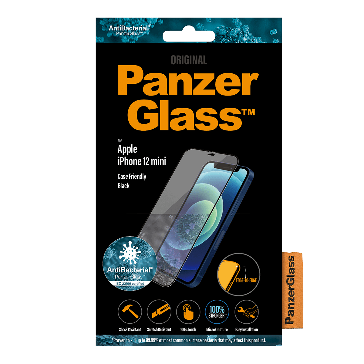 Γυαλί προστασίας οθόνης με πλαίσιο PANZERGLASS Case Friendly για το iPhone 12 mini - 2