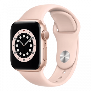 APPLE Watch SE GPS 44mm Gold Aluminium με Sport Band Pink Sand
