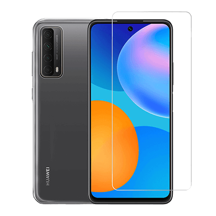  Transparent case + COSY screen protection glass for the HUAWEI P Smart 2021