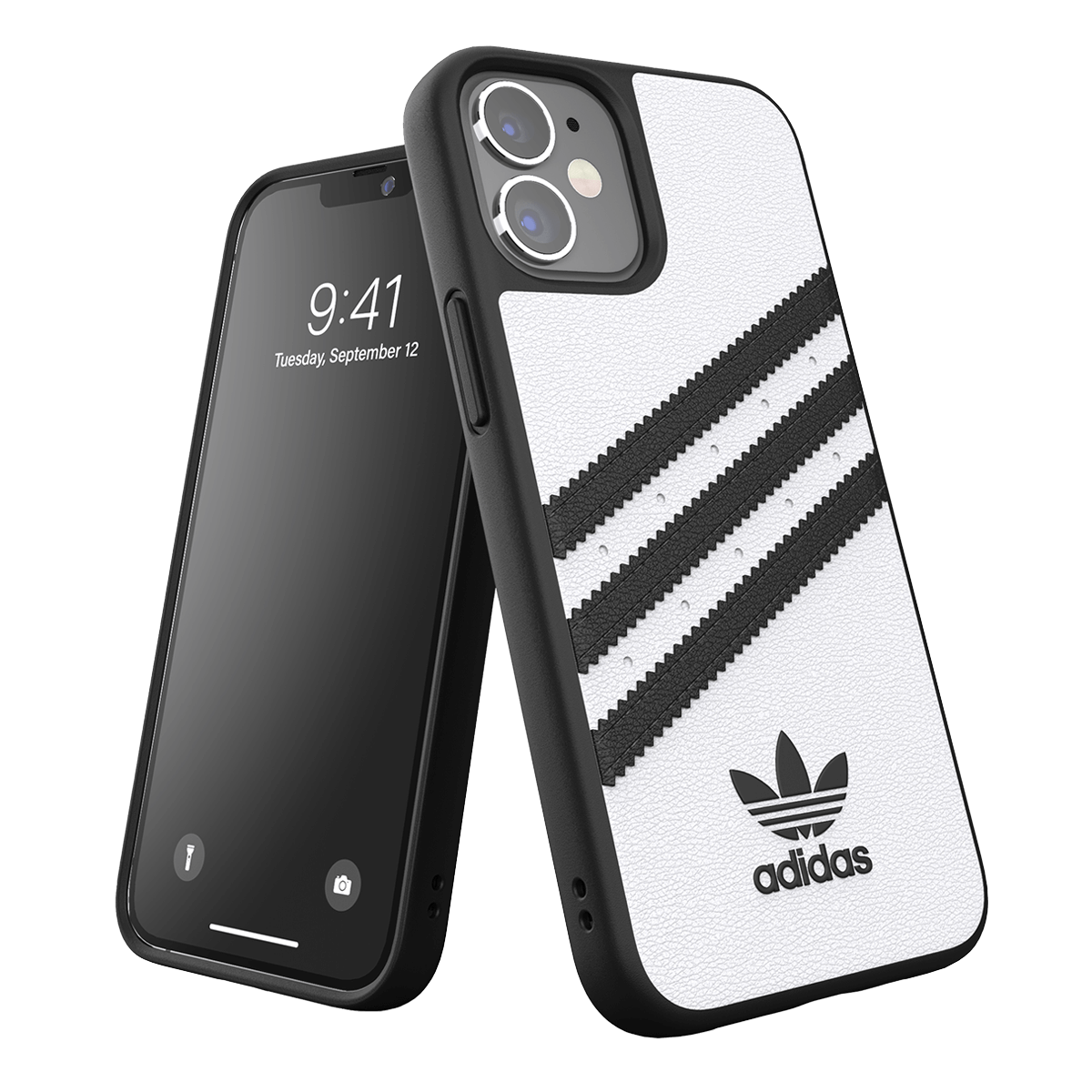 Θήκη Moulded PU ADIDAS για το iPhone 12 mini Λευκή/ Μαύρη - 6