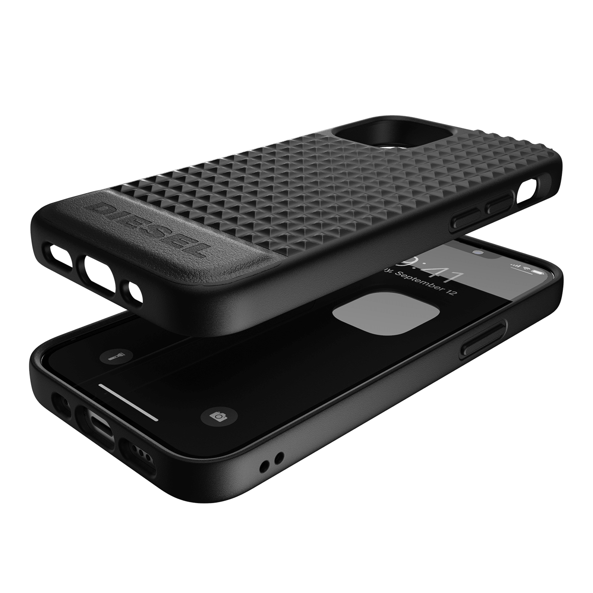 Δερμάτινη θήκη DIESEL για το iPhone 12 mini Μαύρη - 3