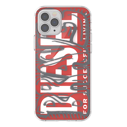  Translucent DIESEL case for iPhone 12/12 Pro Red / Gray