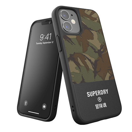  SUPERDRY case for iPhone 12 mini Camo Green
