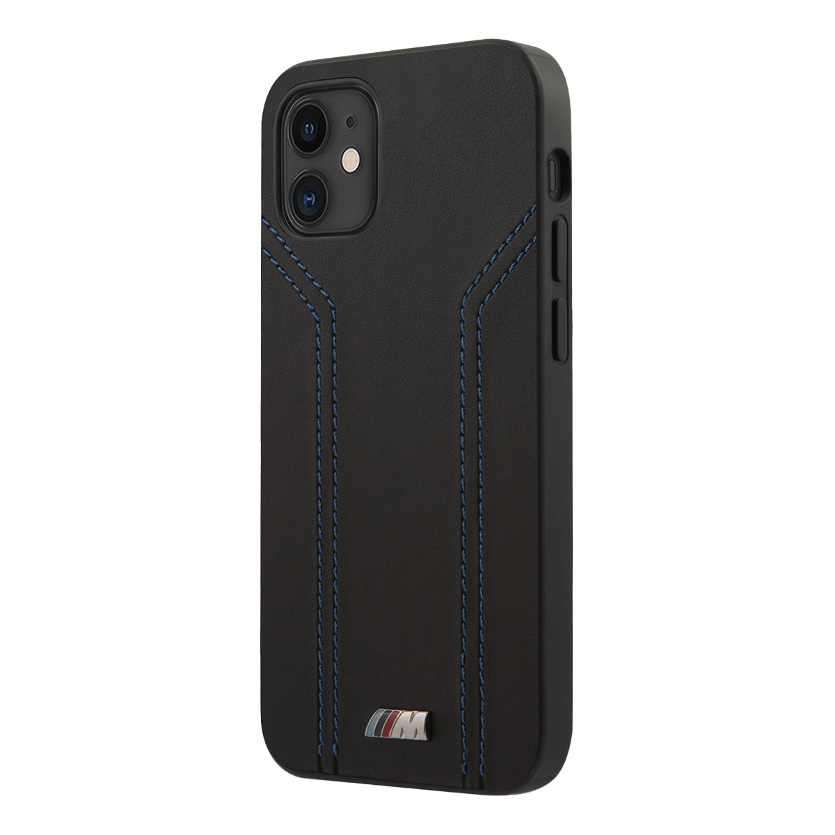Θήκη BMW Double Stitched PU Hard για το iPhone 12 mini Μαύρη