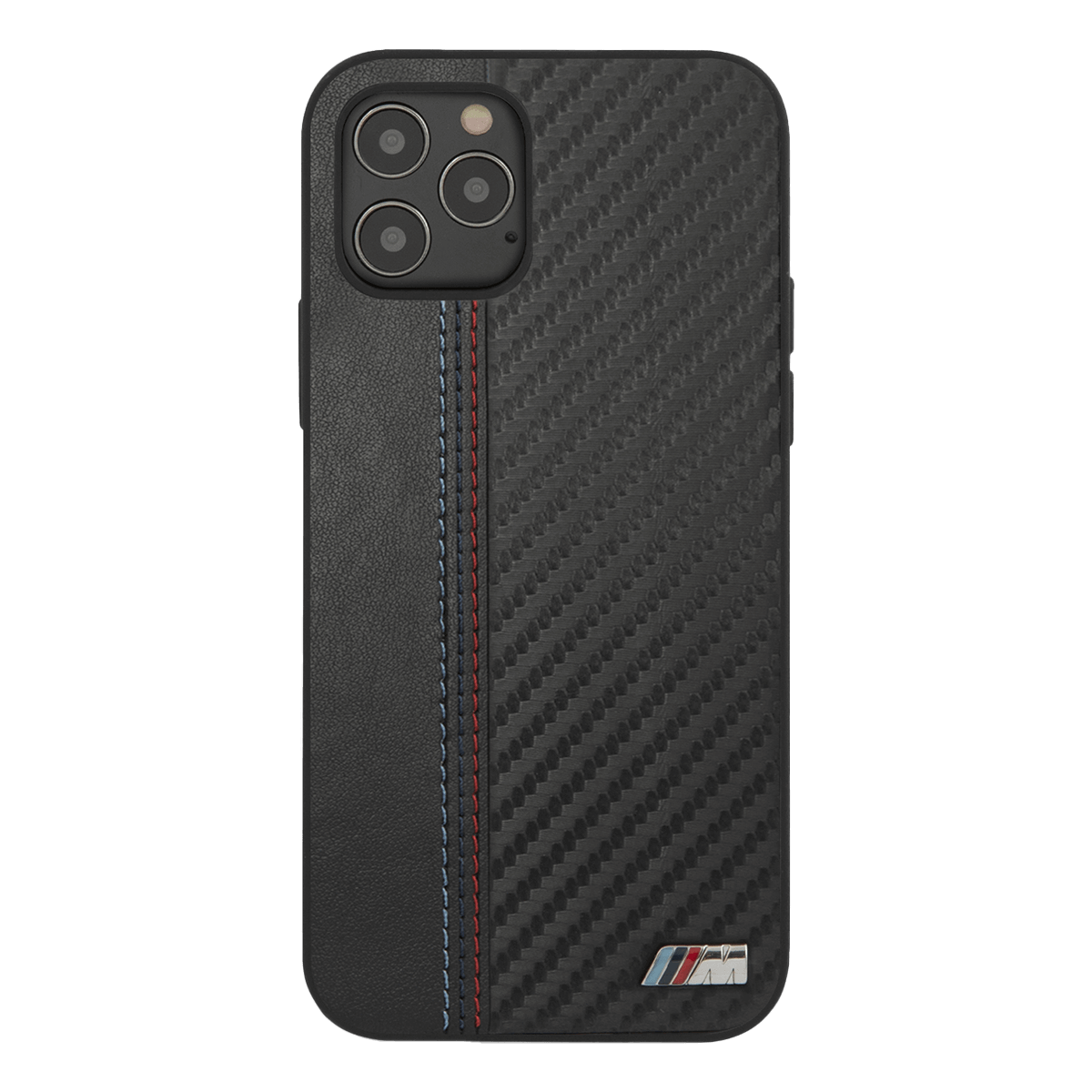 Θήκη BMW Carbon Leather TPU Hard για τα iPhone 12/ 12 Pro Μαύρη