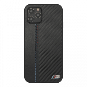 Θήκη BMW Carbon Leather TPU Hard για τα iPhone 12/ 12 Pro Μαύρη