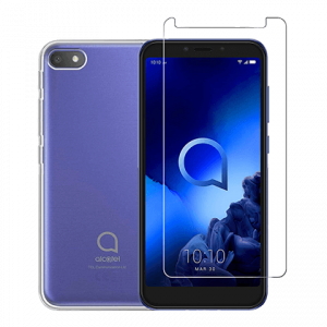 Διάφανη θήκη + γυαλί προστασίας οθόνης COSY για το ALCATEL 1V