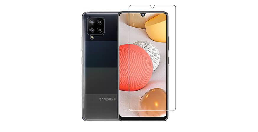 Transparent case + COSY screen protection glass for SAMSUNG Galaxy A42