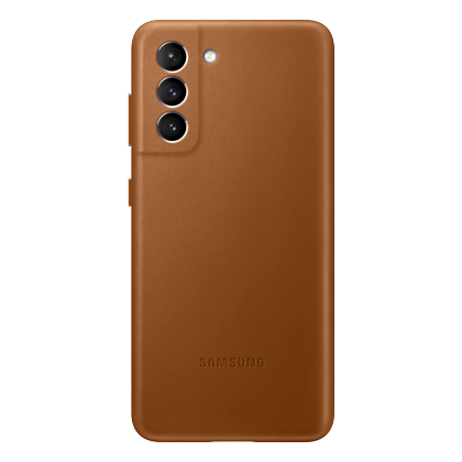 Leather case SAMSUNG Galaxy S21 Brown