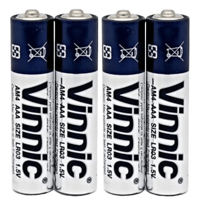  VINNIC AAA LR03 Alkaline 1.5V Batteries (4 Pieces)