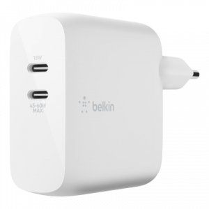 Φορτιστής Ταξιδίου BELKIN Boost Charge Dual Gan USB-C 68W Λευκό