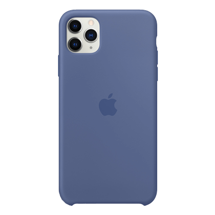 APPLE iPhone 11 Pro Max Linen Blue silicone case