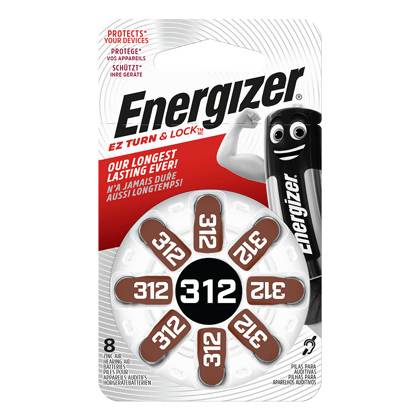  Hearing Aid Batteries ENERGIZER ZA 312 (8 Pieces)