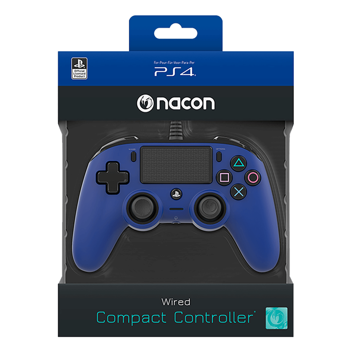 Ενσύρματο χειριστήριο NACON Compact για PS4 Μπλε - 4