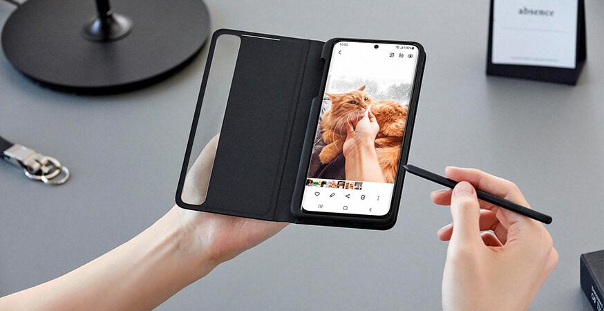  Smart Clear View Cover Cover SAMSUNG Galaxy S21 Ultra Black
