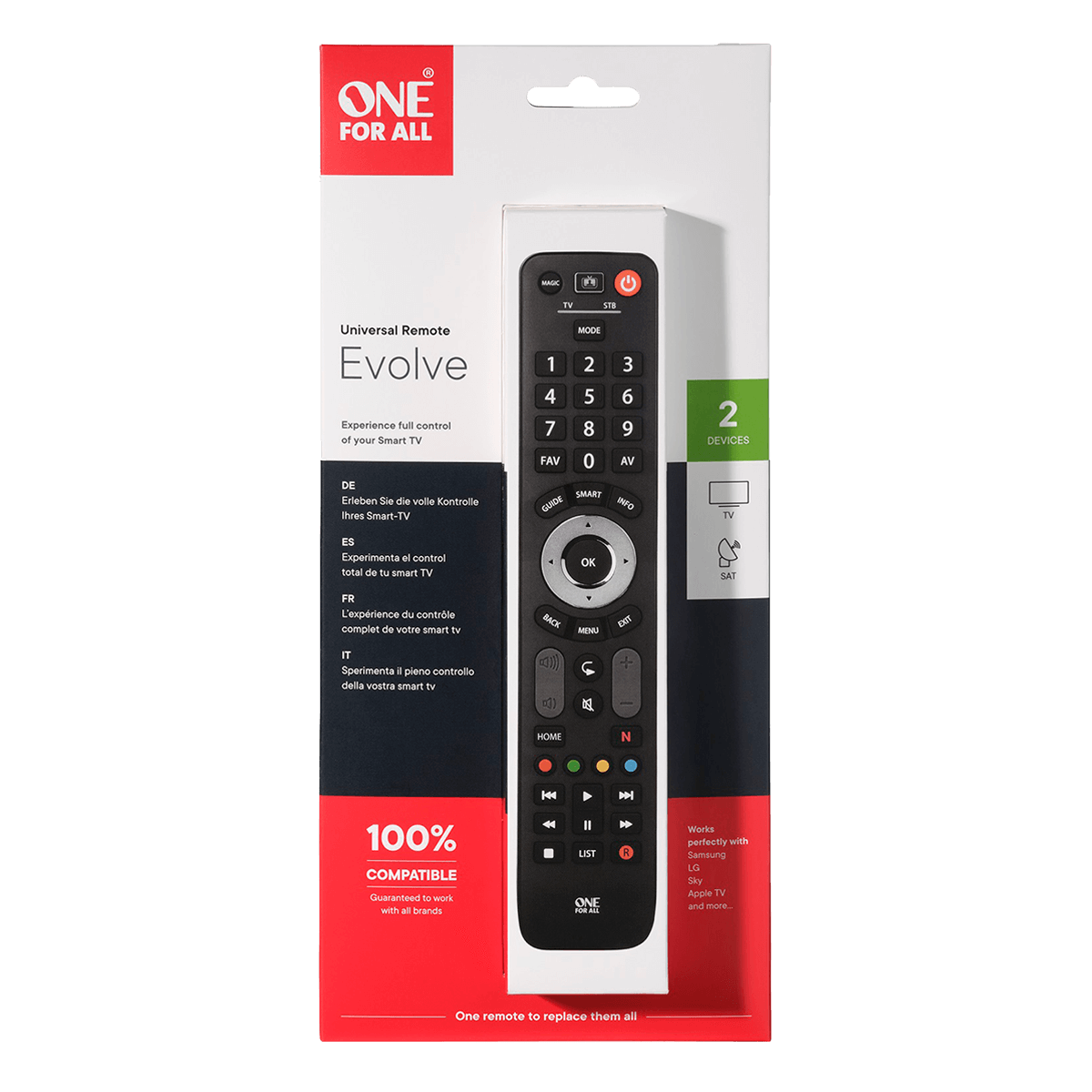 Τηλεχειριστήριο ONE FOR ALL Evolve 2 URC 7125 Universal - 3