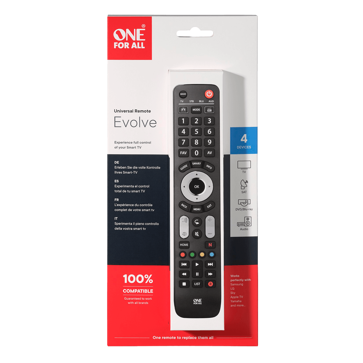 Τηλεχειριστήριο ONE FOR ALL Evolve 4 URC 7145 Universal - 3