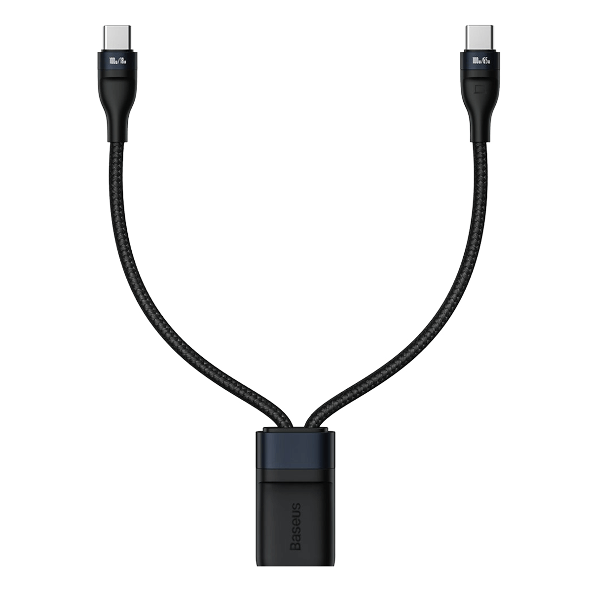Καλώδιο BASEUS USB Type-C σε 2xUSB Type-C 100W 1.5 Μέτρα Μαύρο - 3
