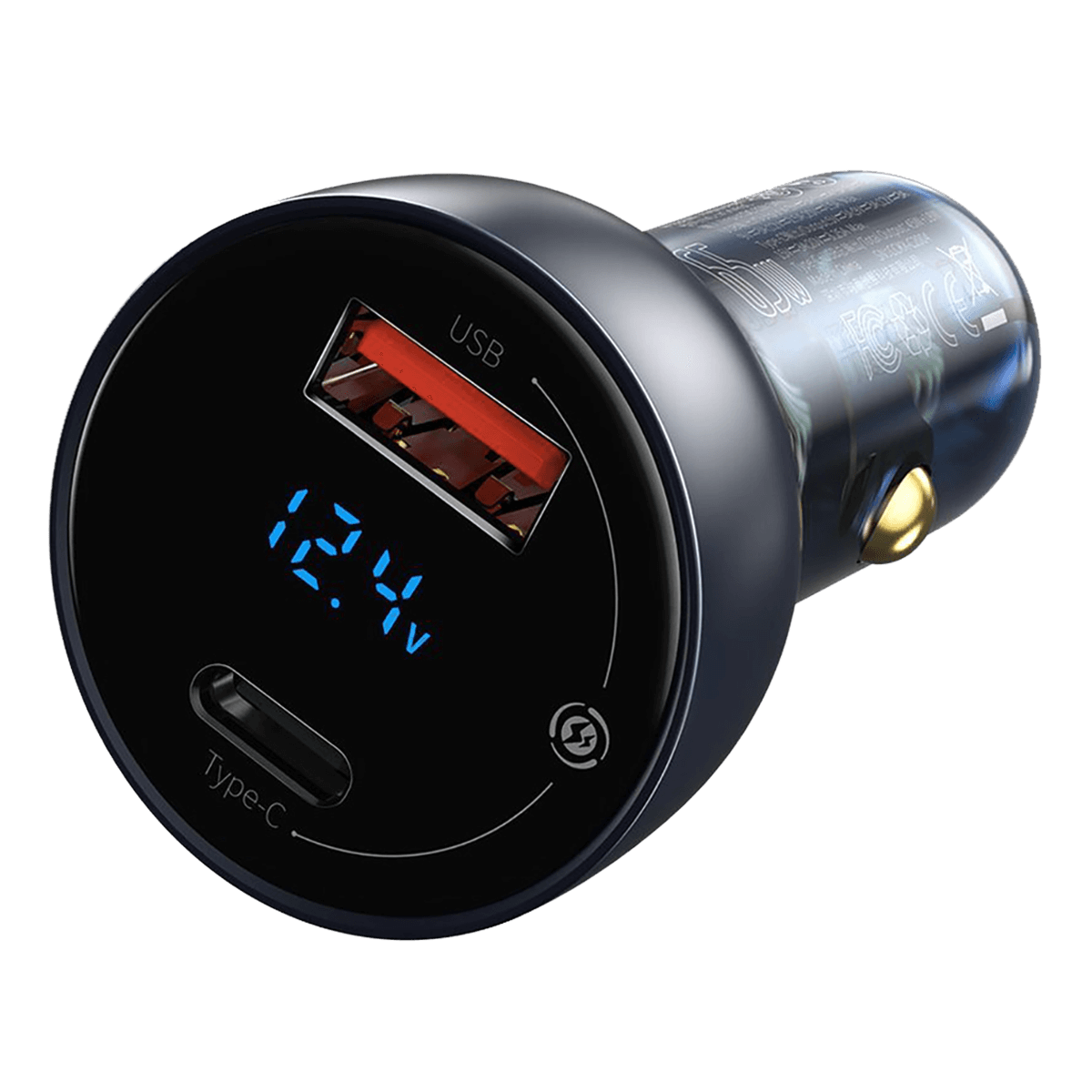 Φορτιστής Αυτοκινήτου BASEUS Dual Quick Charger με καλώδιο USB Type-C 65W Μαύρο - 3