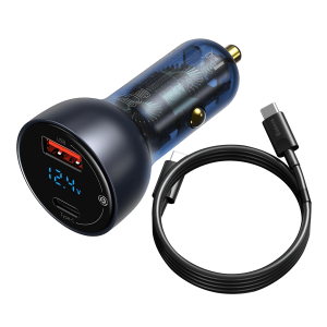 Φορτιστής Αυτοκινήτου BASEUS Dual Quick Charger με καλώδιο USB Type-C 65W