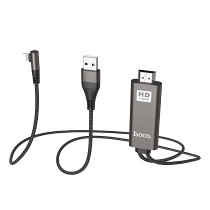 HOCO UA14 Lightning cable in HDMI 2 Meters Black