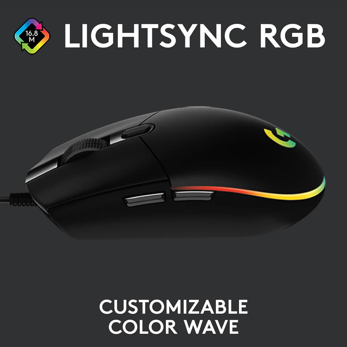 Ενσύρματο Gaming Ποντίκι LOGITECH G102 Lightsync Μαύρο - 2