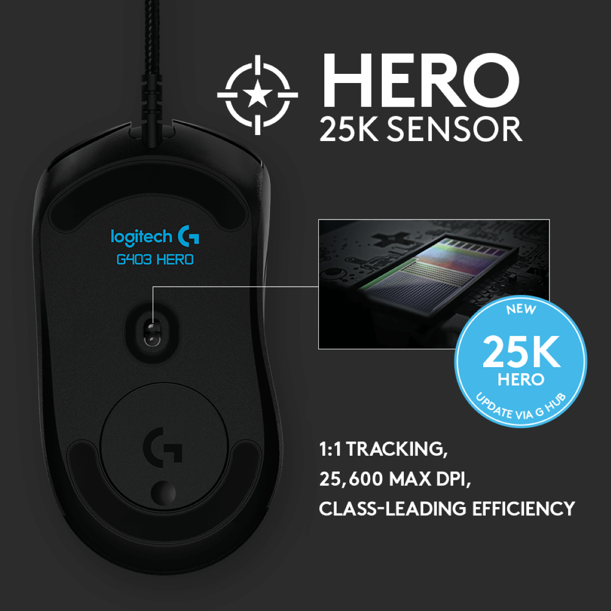 Ενσύρματο Gaming Ποντίκι LOGITECH G403 Hero Μαύρο - 2