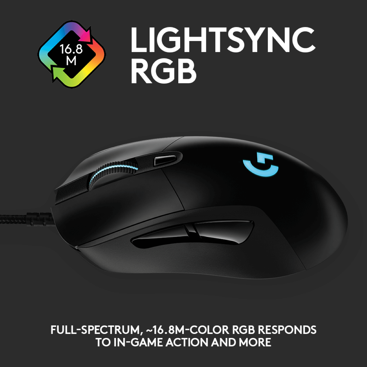 Ενσύρματο Gaming Ποντίκι LOGITECH G403 Hero  Μαύρο - 3