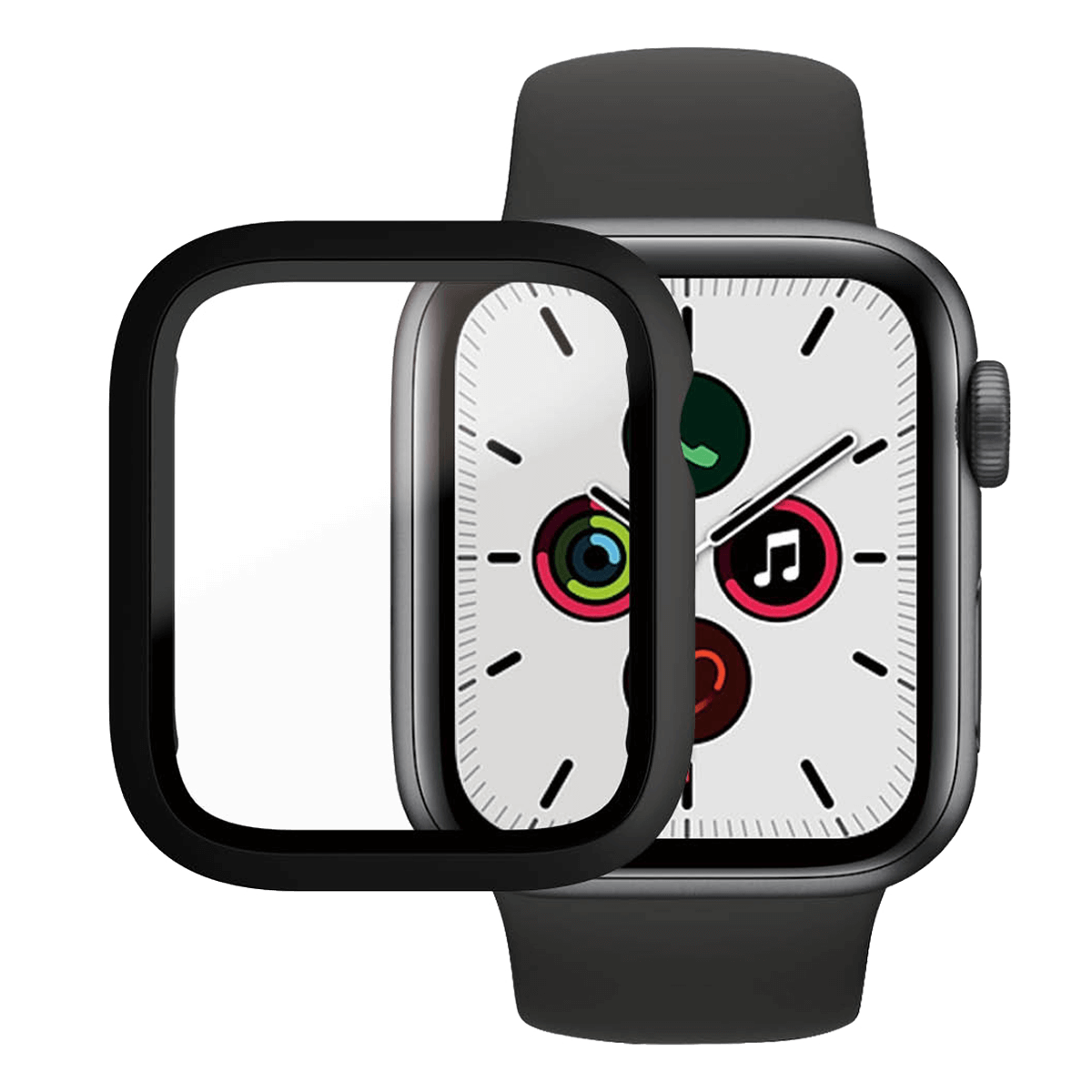 Γυαλί Προστασίας Οθόνης με Πλαίσιο PANZERGLASS Full Body Antibacterial για APPLE Watch 4/ 5/ 6/ SE 40mm