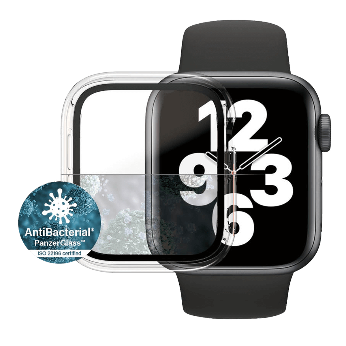 Γυαλί Προστασίας Οθόνης PANZERGLASS Full Body Antibacterial για APPLE Watch 4/ 5/ 6/ SE 40mm
