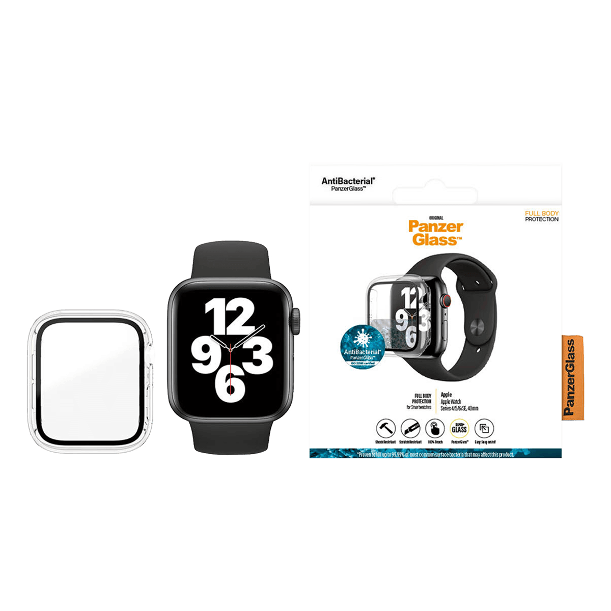 Γυαλί Προστασίας Οθόνης PANZERGLASS Full Body Antibacterial για APPLE Watch 4/ 5/ 6/ SE 40mm - 3