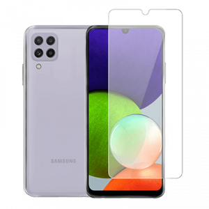 Διάφανη Θήκη + Γυαλί Προστασίας Οθόνης COSY για SAMSUNG Galaxy A22 4G